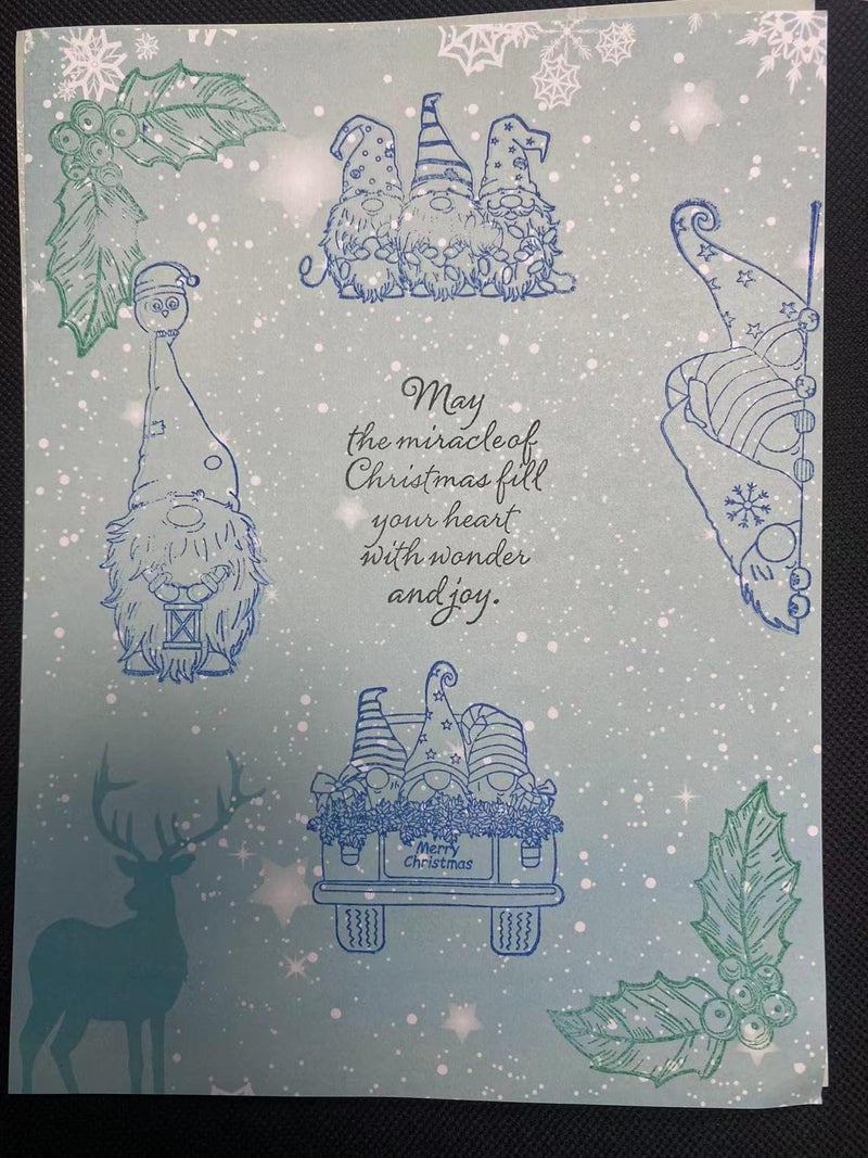 Arbuya Tis Season Merry Christmas Sentiments Sayings Phrase Rubber Clear Stamp/Seal Scrapbook/Photo Decorative Card Making Clear Stamp - Image 3